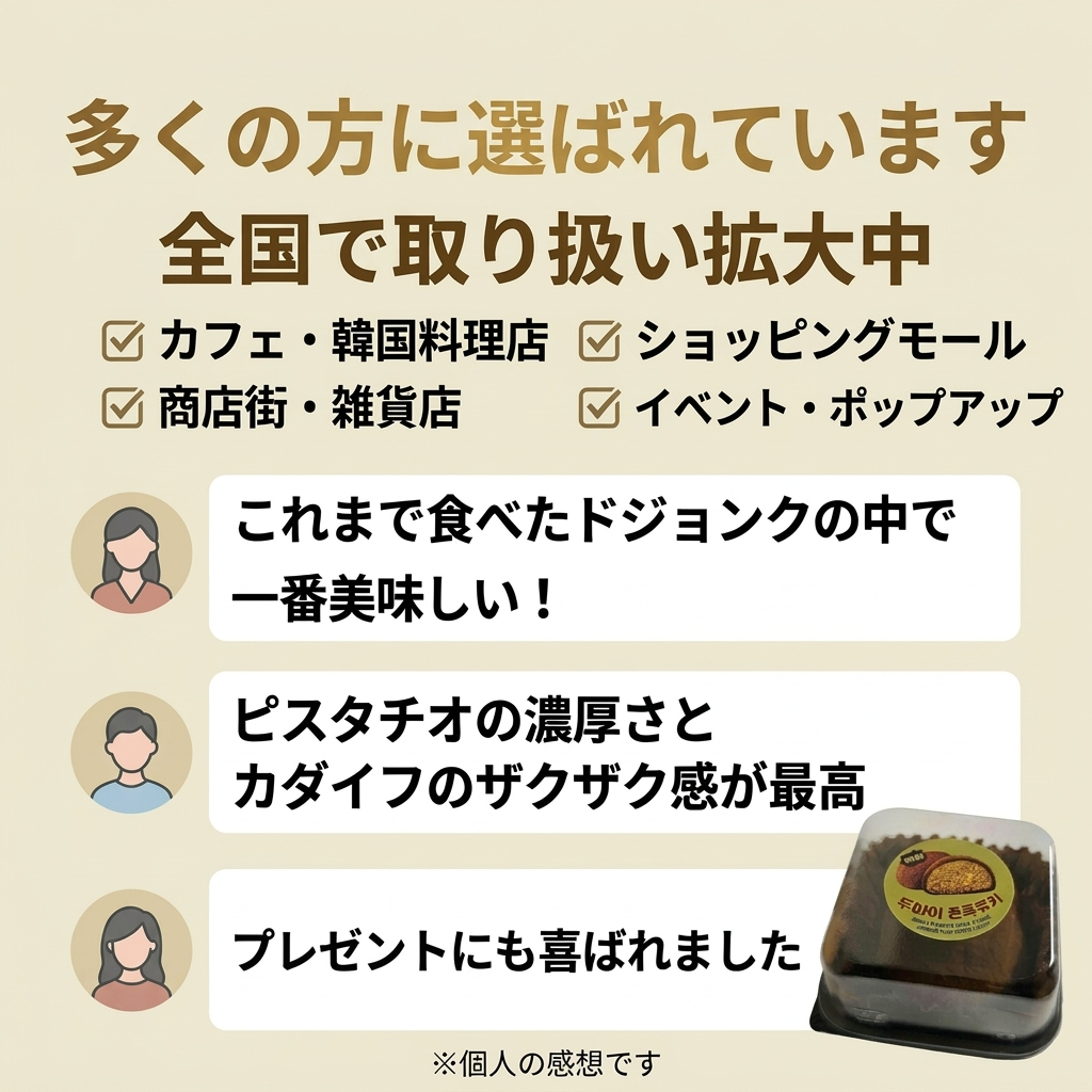 ドバイ餅クッキー｜ピスタチオ×カダイフ｜冷凍6ヶ月保存｜個包装・送料無料
