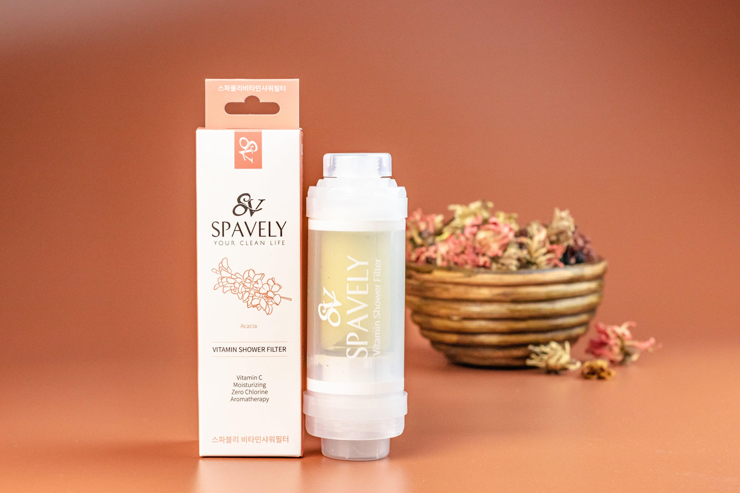 SPAVELY（スパベリー）ビタミンシャワーフィルター【塩素除去×アロマ×うるおい成分配合】｜Han Select