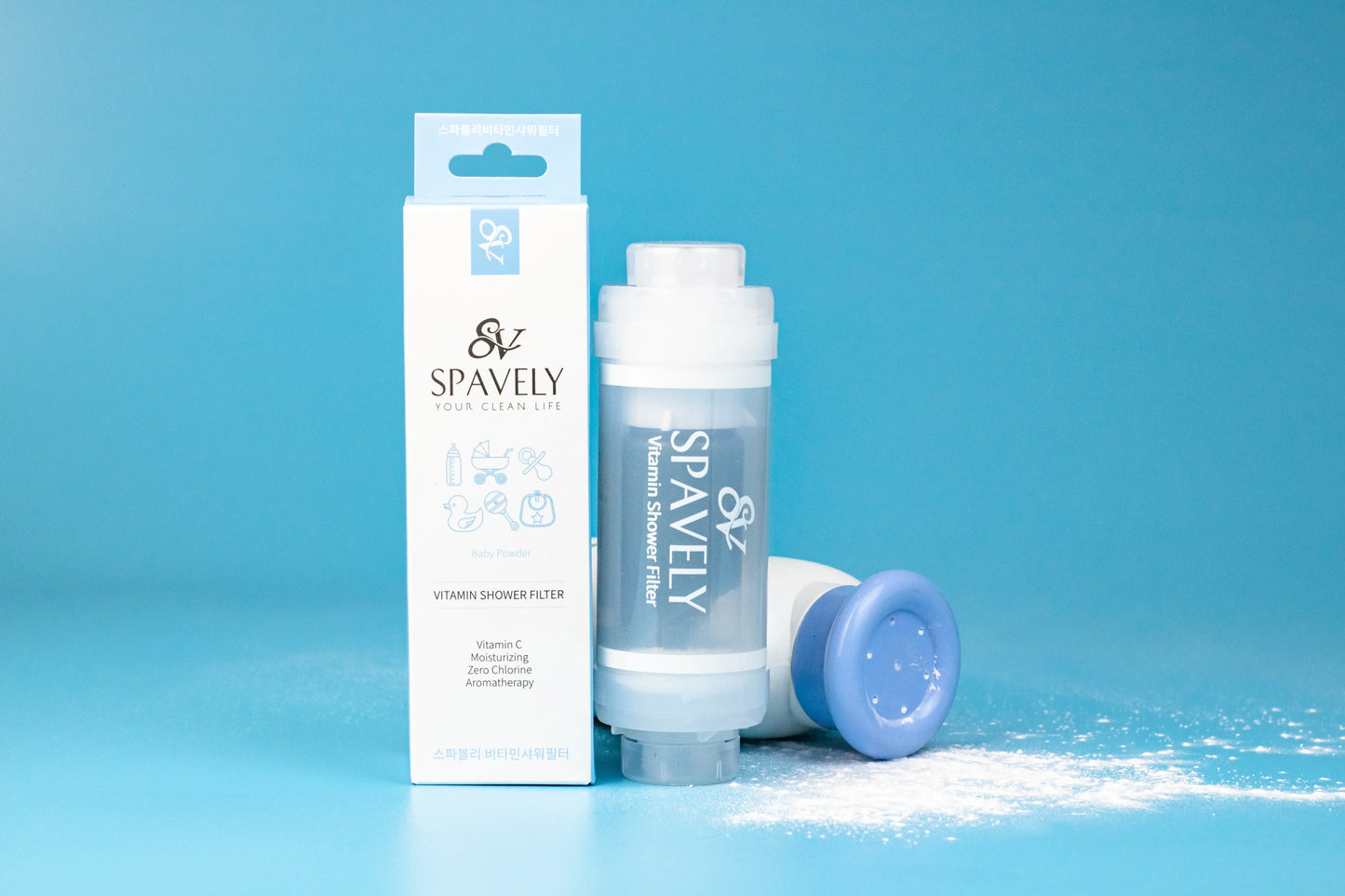 SPAVELY（スパベリー）ビタミンシャワーフィルター【塩素除去×アロマ×うるおい成分配合】｜Han Select