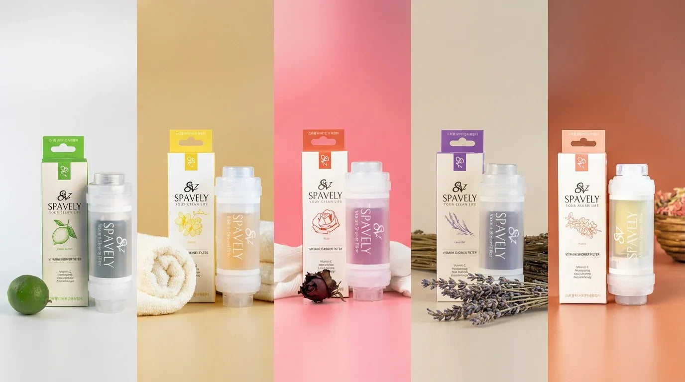 SPAVELY（スパベリー）ビタミンシャワーフィルター【塩素除去×アロマ×うるおい成分配合】｜Han Select